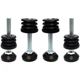 cyclingcolors 4x Gewindestopfen stopfen rundrohr stellfuß einstellbar schraubfuß möbelfuß Endkappe, 42mm