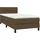 vidaXL Boxspringbett mit Matratze Dunkelbraun 100x200 cm Stoff