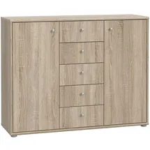 Forte Kommode Faik Holzoptik Braun Eiche Sonoma