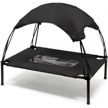fudajo Hundebett mit Dach 122 x 91 cm schwarz