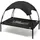 fudajo Hundebett mit Dach 122 x 91 cm schwarz