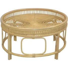Hofmann Living And More Couchtisch Beige Rattan 75 x 41 x 75 cm
