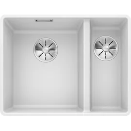 Blanco Subline 340/160-F weiß + Handbetätigung + InFino