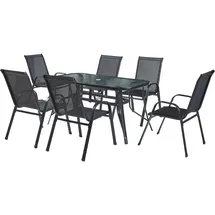 casa.pro Aradeo Set 7-tlg. Schwarz