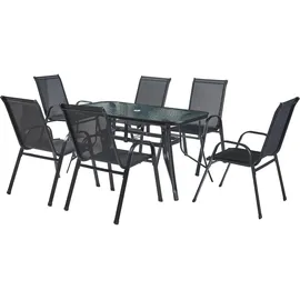 casa.pro Aradeo Set 7-tlg. Schwarz