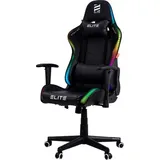 Elite Gaming-Stuhl DESTINY, Rücken- und Nackenkissen, Wippmechanik, bis 170kg, Sitzhöhe 45-55, MG200 (RGB Schwarz)