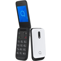 Alcatel 2057D Handy 6,1 cm 2,4 Zoll Dual-SIM-Handy, QVGA (2 G, 4 MB RAM, 1,3 MP VGA-Kamera), Bluetooth Weiß