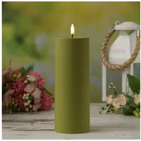 Deluxe Homeart MIA LED Stumpenkerze 20 cm 7,5 cm grün