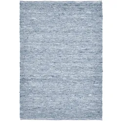 Wollteppich THEKO "Alm Freude", blau, B:140cm H:12mm L:200cm, Schurwolle, Teppiche, Handweb Teppich, reine Wolle, meliert, handgewebt, Wendeteppich
