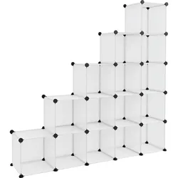 vidaXL Regalsystem mit 15 Würfeln Transparent PP