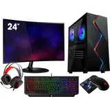 VIST Gaming PC Komplett Set i5 10400F 32GB RTX 3060 SSD 1TB WIFI W11 24"