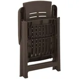 vidaXL Gartenstuhl 59 x 67 x 106 cm moccabraun klappbar 2 St.