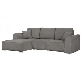 OTTO home Ecksofa OTTO HOME "BEATRICE optionale Schlafsofa mit Bettkasten, B/T/H: 265/170/86 cm", grau (mittelgrau), B:265cm H:86cm T:170cm, 100% Polyester, Sofas, Ecksofa, L-Form, wahlweise auch mit Bettfunktion und Bettkasten