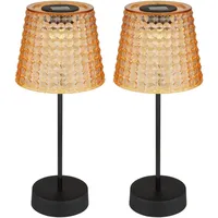 Bmf-versand Tischlampe 2er Set Kabellos Solar Akku Tischleuchte Außen