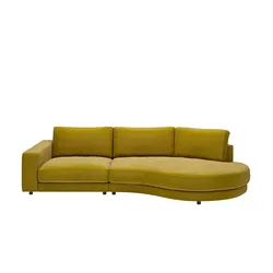 Jette Home Organisches Einzelsofa in Feincord Sila ¦ grün ¦ Maße (cm): B: 330 H: 85 T: 166.0