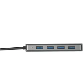 Trust Halyx USB-C 4 Port USB Hub Grau