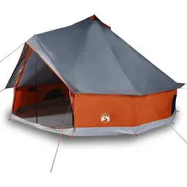 vidaXL Tipi-Familienzelt 8 Personen Grau/Orange