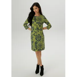 Aniston SELECTED Jerseykleid mit fantasievollem Blütendruck Allover blau|grün 36 EU