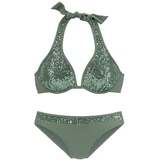 bruno banani Bügel-Bikini, Damen smaragd, Gr.36 Cup E,