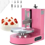 Vevor einstellbare Tortencremestreichmaschine elektrische Tortendekorationsmaschine zum Verteilen von Kuchencreme, zum Bestreichen und Schmieren von Kuchenglasuren, für 10,16-30,48 cm Kuchen Rosa