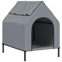 vidaXL Hundehütte 172590 0 x 0 x 0 cm Stahl Grau