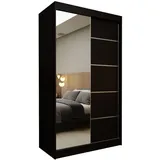 masseno Schwebetürenschrank MIRELLA 120 x 216 x 61 cm Schwarz