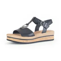 Gabor Damen Plateausandalen, Frauen Sandalen,Best Fitting,Sommerschuhe,Freizeitschuhe,offene Schuhe,schwarz(Altsilber),38.5 EU 5.5 UK - 38.5 EU