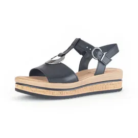 Gabor Damen Plateausandalen, Frauen Sandalen,Best Fitting,Sommerschuhe,Freizeitschuhe,offene Schuhe,schwarz(Altsilber),38.5 EU 5.5 UK - 38.5 EU