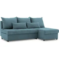 Ecksofa VENEZIA mit Schlaffunktion und Bettwäschebehälter. Eleganter POSO-Stoff 026. Füllung: Schaumstoff