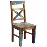 Küchenstuhl Set in Bunt Shabby Chic (2er Set)