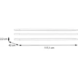 Forte Einlegeboden FORTE, grau (grau textilnachbildung), B:117,1cm H:2,2cm T:42cm, Holzwerkstoff, Einlegeböden, Einlegeboden, 3 tlg. Set, Breite 117 cm