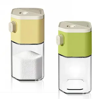 VinBee 2pcs Zuckerstreuer Modern Salzstreuer Klein Glas-Gewürzdose 200 ml, Salzstreuer mit Seitlichem Ausgießer Pulverstreuer für Zucker, Salz, Pfeffer,Kakao,Kaffee für Haus, Camping, Küche, Gril