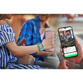 SPC Smartee 4G Kids BT 40 mm Kunststoffgehäuse Türkis Silikonarmband Türkis M