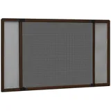 vidaXL Ausziehbarer Insektenschutz für Fenster 75 x 50 cm Braun