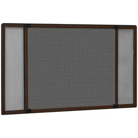 vidaXL Ausziehbarer Insektenschutz für Fenster 75 x 50 cm Braun