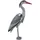 Relaxdays Dekofigur Reiher, Schutz gegen Fischreiher, stehender Graureiher, in Boden einsteckbar, Garten Teich, PE, grau,