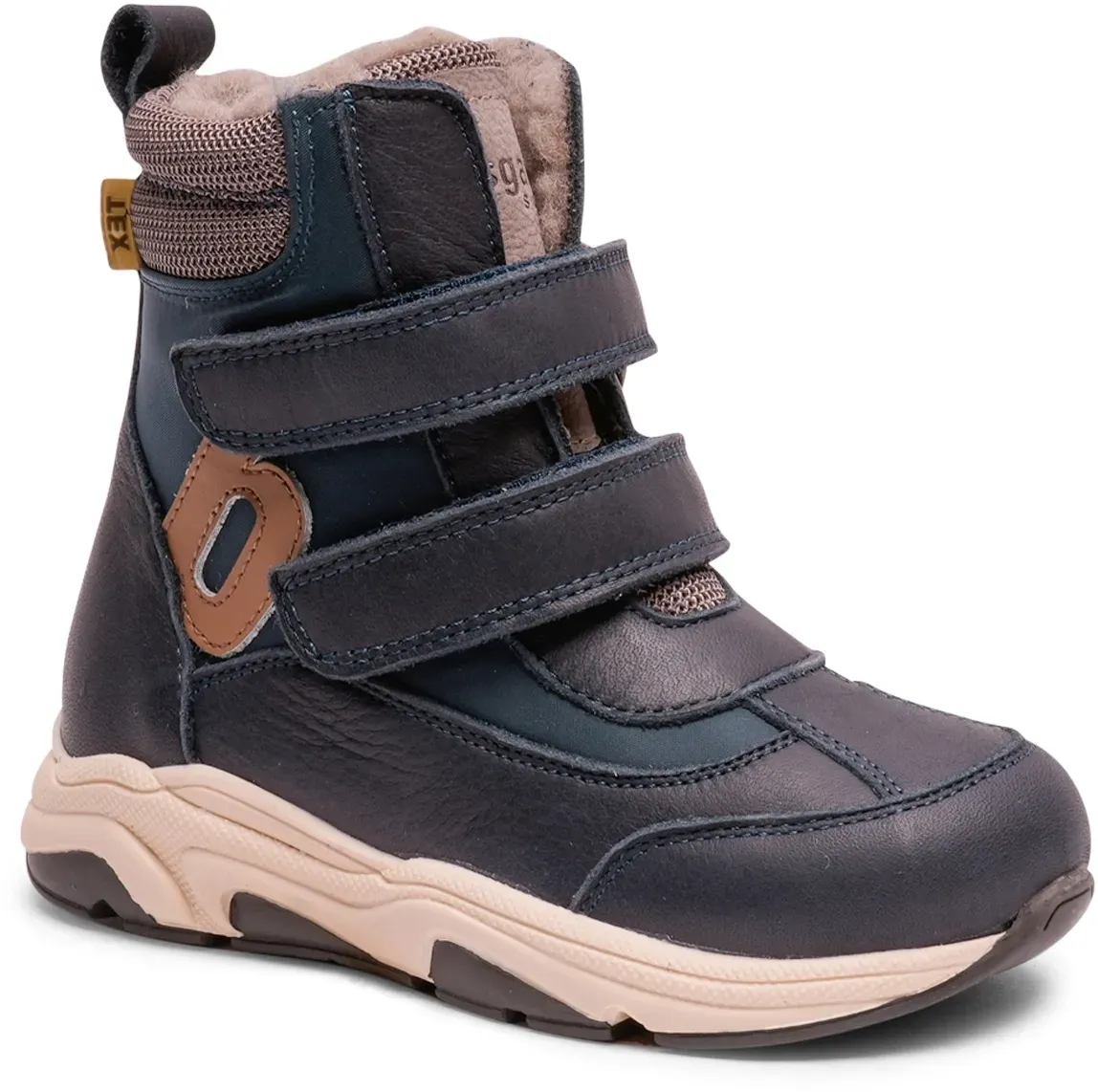 Winterstiefel BISGAARD "bisgaard marius tex" Gr. 25, blau (dunkelblau, kombiniert) Kinder Schuhe Stiefel Boots mit kontrastfarbenem Logo