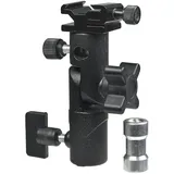 Kaiser Fototechnik 1203 Gelenk mit Schirmhalterung (Klemmschuh Adapter, Anschlussgewinde (1/4-3/8 Zoll))