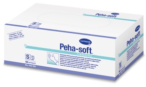 Peha-soft® powderfree Einmalhandschuhe, Latex, ungepudert, hochelastisch, reißfest und sicher, 1 Packung = 100 Stück, Größe: L