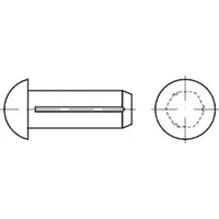 Industrial Quality Supplies ISO 8746 Halbrundkerbnagel, MS 2x3 KP