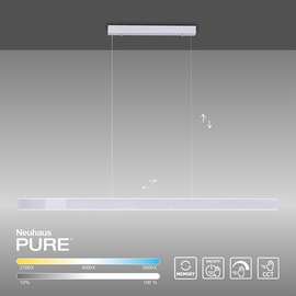 PAUL NEUHAUS PURE Lume LED-Pendelleuchte aluminium