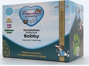 Renske Variatiebox Bobby Vers Gestoomd graanvrij hondenvoer (12x395 g)  2 trays (24 x 395 g)