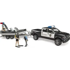 Bruder 02507 - RAM 2500 Polizei Pickup schwarz/weiß 1:16
