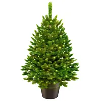 artitree Künstlicher Weihnachtsbaum Nordfichte im Topf  LED 60 cm