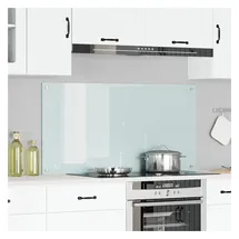 vidaXL Küchenrückwand Weiß 120 x 60 cm Gehärtetes Glas
