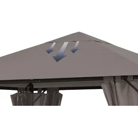 Quick Star Ersatzdach für Pavillon 3x4 m 3,97 x 2,97 m Braun