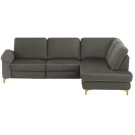 Max Schelling Eckcouch Mikrofaser 2-Sitzer Grau