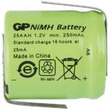 GP-BATTERIES NH GP 25AAH-1Z - NiMh Akku, 1/3 AA, 250 mAh, 1er-Pack