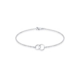 Elli Ringe Geo Kreise Minimal 925 Sterling Silber Armbänder & Armreife Damen