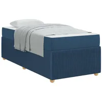 VidaXL Bettrahmen mit Matratze Blau 90 x 200 cm